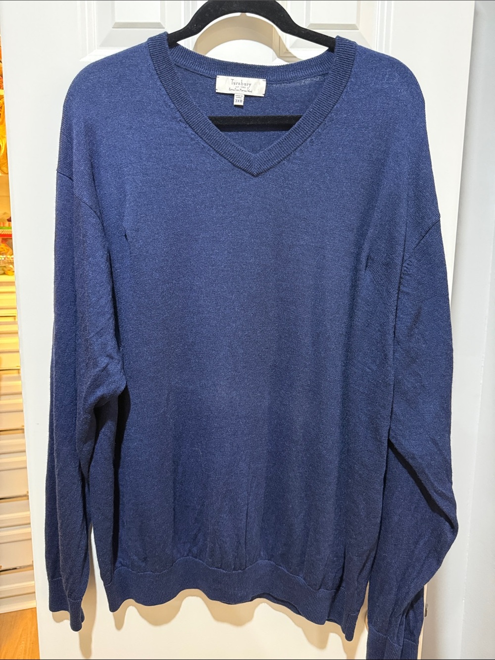 J. Crew Men’s Deep Blue V-Neck Sweater